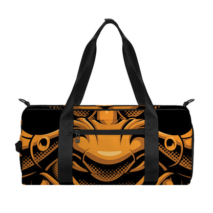 Japanese Warrior Mask Print Gym Bag