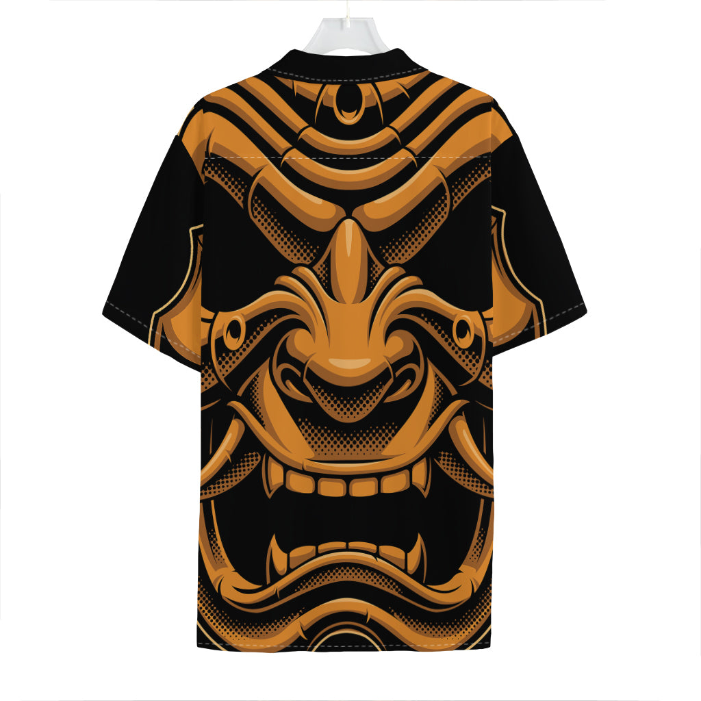 Japanese Warrior Mask Print Hawaiian Shirt