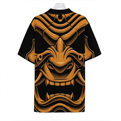 Japanese Warrior Mask Print Hawaiian Shirt
