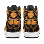 Japanese Warrior Mask Print High Top Leather Sneakers