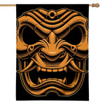 Japanese Warrior Mask Print House Flag