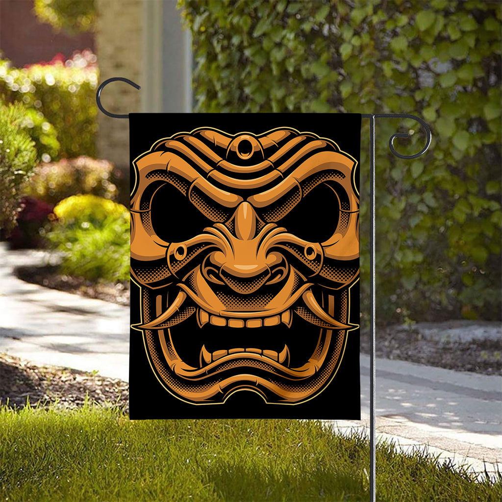 Japanese Warrior Mask Print House Flag