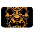 Japanese Warrior Mask Print Indoor Door Mat