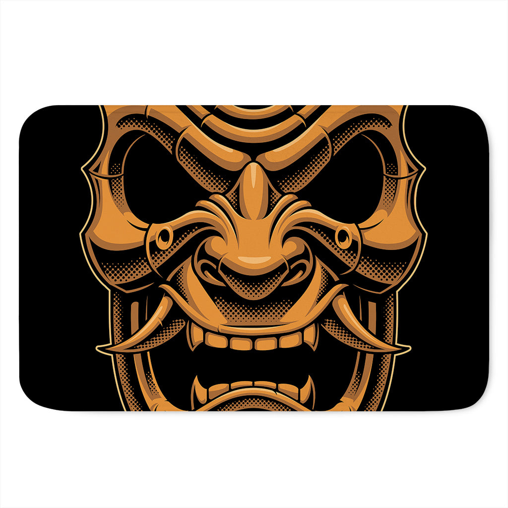 Japanese Warrior Mask Print Indoor Door Mat