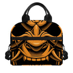 Japanese Warrior Mask Print Insulated Lunch Bag