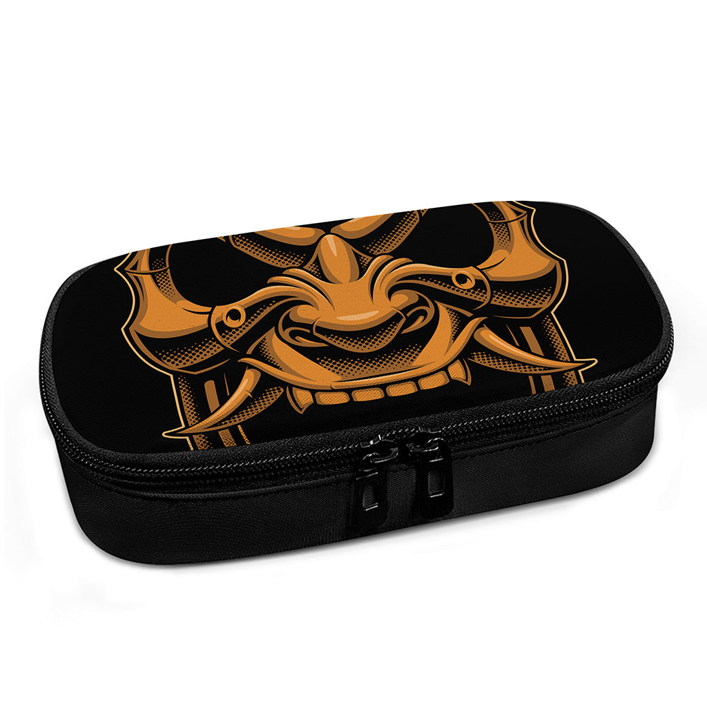 Japanese Warrior Mask Print Insulin Cooler Travel Case