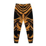 Japanese Warrior Mask Print Jogger Pants