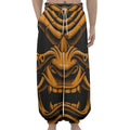 Japanese Warrior Mask Print Lantern Pants