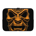 Japanese Warrior Mask Print Laptop Sleeve