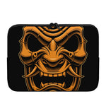 Japanese Warrior Mask Print Laptop Sleeve