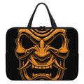 Japanese Warrior Mask Print Laptop Sleeve With Handle