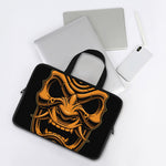 Japanese Warrior Mask Print Laptop Sleeve With Handle