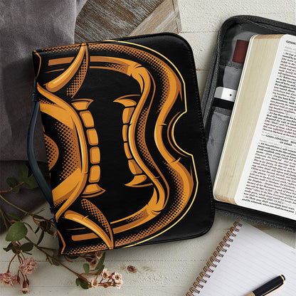Japanese Warrior Mask Print Leather Bible Cover