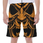 Japanese Warrior Mask Print Men's Beach Shorts