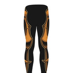 Japanese Warrior Mask Print Men's leggings