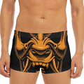 Japanese Warrior Mask Print Men's Short Boxer Briefs
