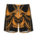 Japanese Warrior Mask Print Men's Sports Shorts