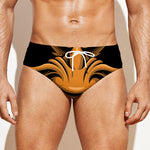 Japanese Warrior Mask Print Men's Swim Briefs