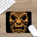 Japanese Warrior Mask Print Mouse Pad