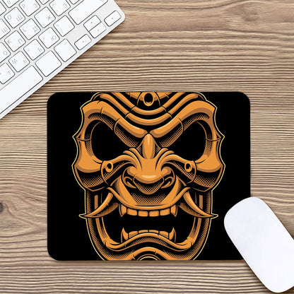 Japanese Warrior Mask Print Mouse Pad