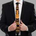 Japanese Warrior Mask Print Necktie
