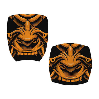 Japanese Warrior Mask Print Office Chair Cover