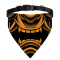 Japanese Warrior Mask Print Over The Collar Dog Bandana