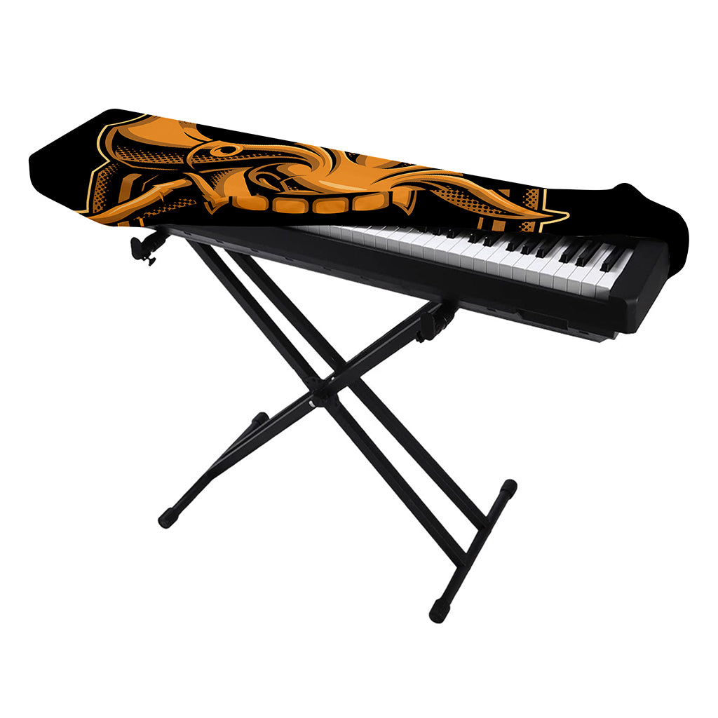 Japanese Warrior Mask Print Piano Keyboard Cover