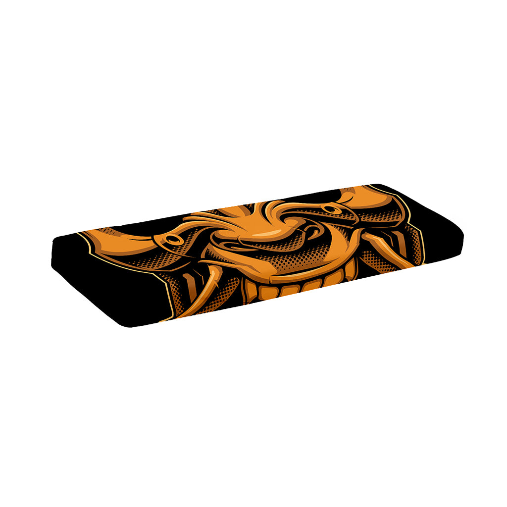 Japanese Warrior Mask Print Piano Keyboard Cover