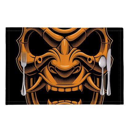 Japanese Warrior Mask Print Placemat