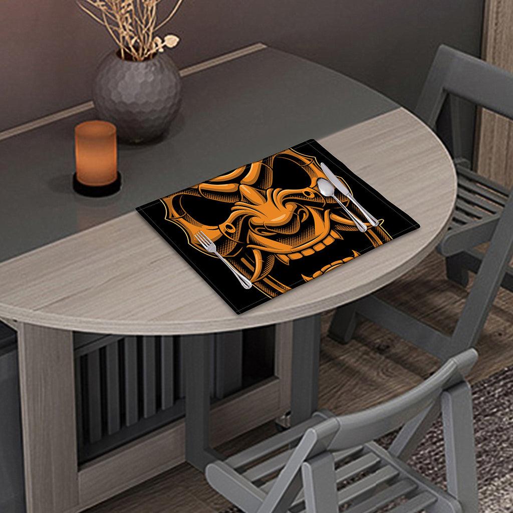 Japanese Warrior Mask Print Placemat