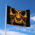 Japanese Warrior Mask Print Polyester Flag