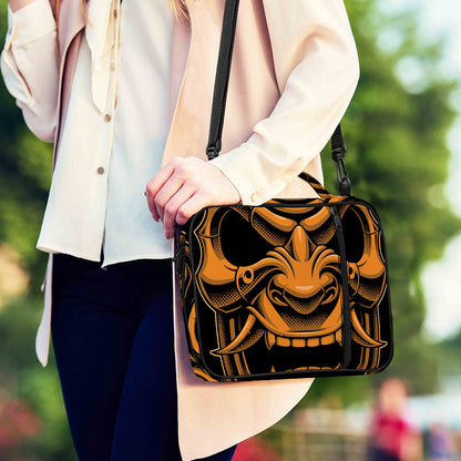 Japanese Warrior Mask Print Shoulder Strap Bible Bag