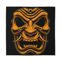 Japanese Warrior Mask Print Silk Bandana