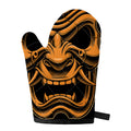Japanese Warrior Mask Print Single Oven Mitt