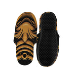 Japanese Warrior Mask Print Slippers