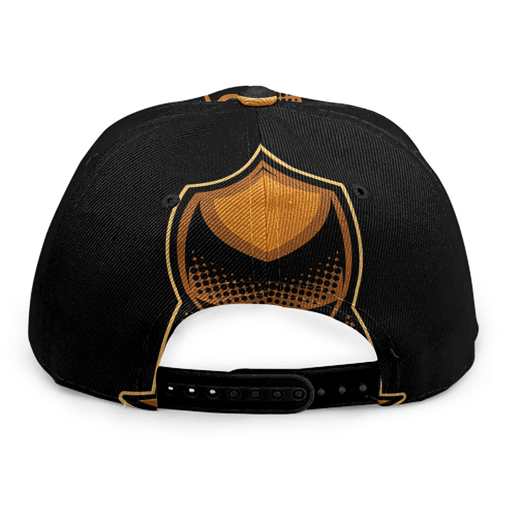 Japanese Warrior Mask Print Snapback Cap