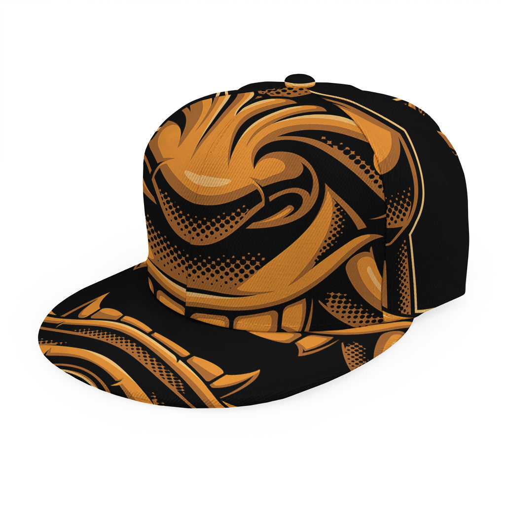 Japanese Warrior Mask Print Snapback Cap
