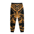 Japanese Warrior Mask Print Sweatpants