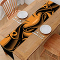Japanese Warrior Mask Print Table Runner
