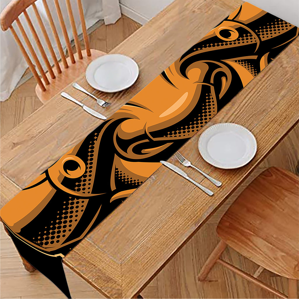 Japanese Warrior Mask Print Table Runner