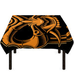 Japanese Warrior Mask Print Tablecloth