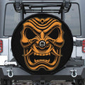 Japanese Warrior Mask Print Tire Cover With Camera Hole