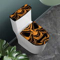 Japanese Warrior Mask Print Toilet Lid And Tank Cover Set