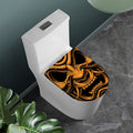 Japanese Warrior Mask Print Toilet Lid Cover