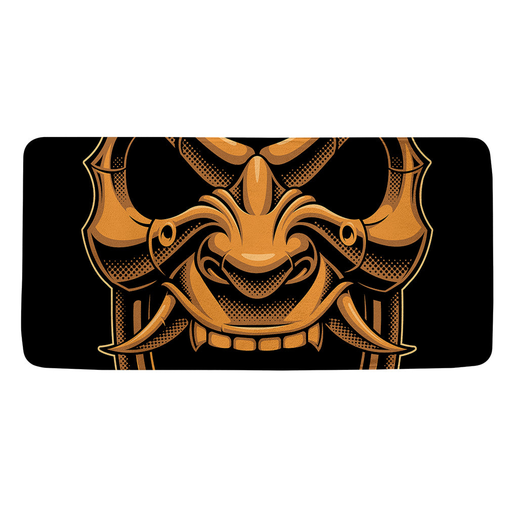 Japanese Warrior Mask Print Towel
