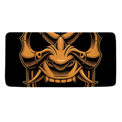 Japanese Warrior Mask Print Towel