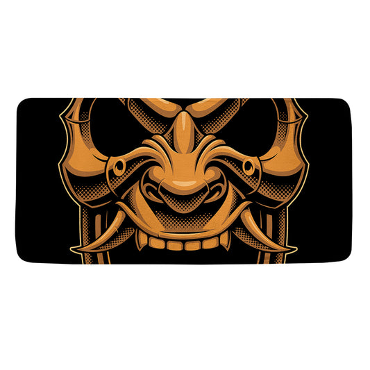 Japanese Warrior Mask Print Towel