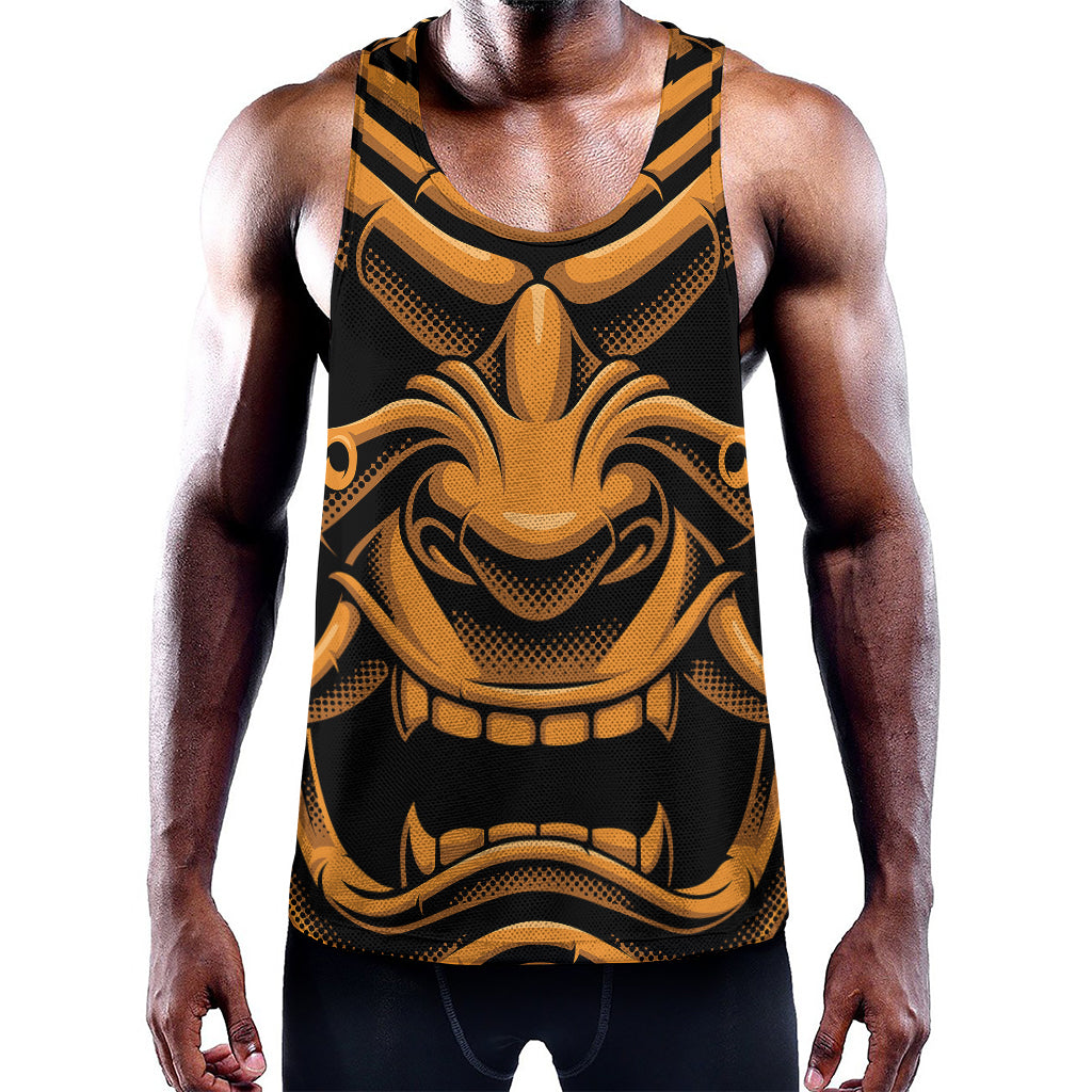 Japanese Warrior Mask Print Training Tank Top