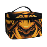 Japanese Warrior Mask Print Travel Makeup Bag